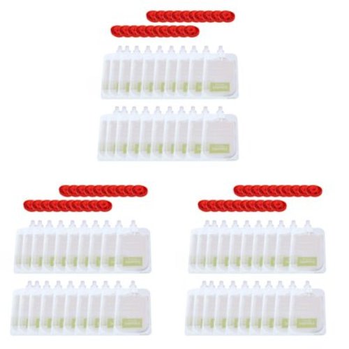 60PCS Reusable Baby Food Pouches BPA Free Applesauce Yogurt Puree Squeeze Pouch Toddlers Baby Freezer Safe Food Storage Bags