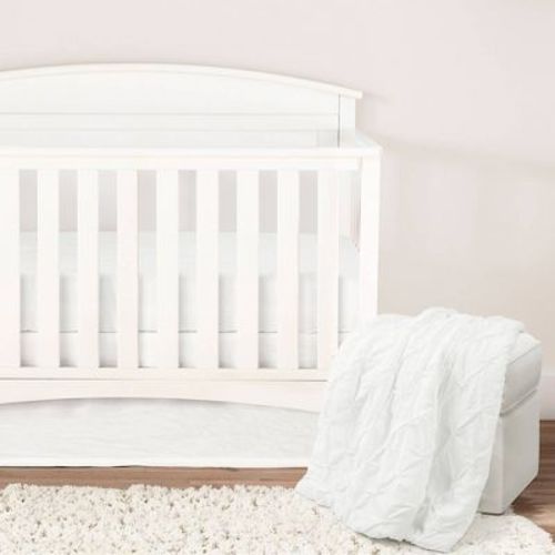 Lush Décor Crib Bedding Set Ravello Pintuck Embellished Soft Baby/toddler - White - 3pc