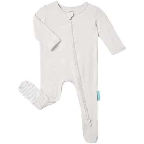 Baby Zipper Footie Pajamas, Supersoft Bamboo Rayon Baby Footed Pjs Boy Girl 0-3-6-9-18-24 Month Coverall Sleepers