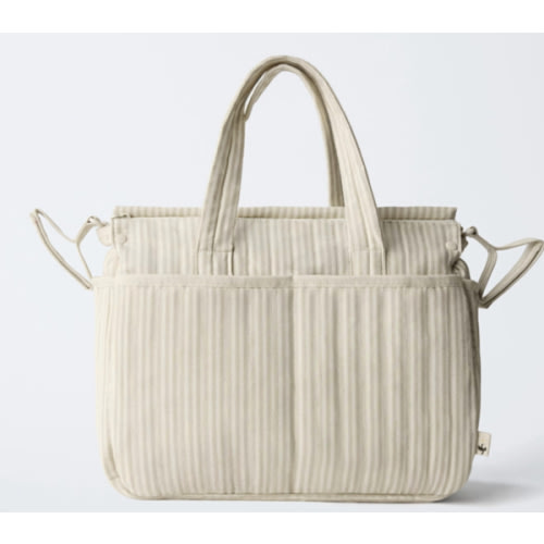 STRIPED MATERNITY BAG