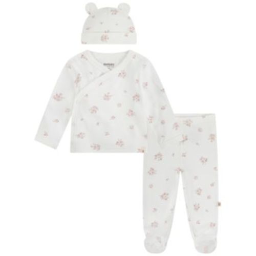 Baby Girls Printed Top, Pants and Hat 3-Piece Set