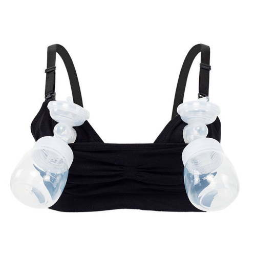 Hands Free Pumping Bra - Comfortable Breathable Nursing Bra U Shape Bra Extender Adjustable Straps Compatible with All Breast Pumps Easy to Clean for Postpartum Breastfeeding Use