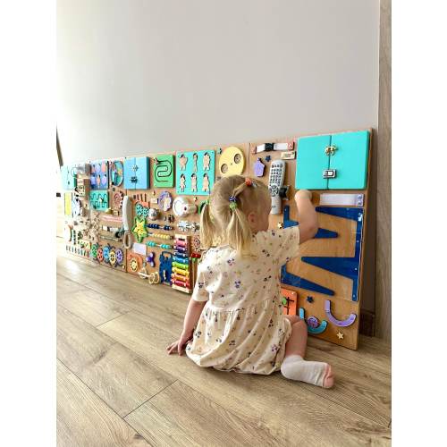 Extra large wall busy board panels, gift for grandchild, toddler room decor, Montessori board, sensory toys, toddler busy board