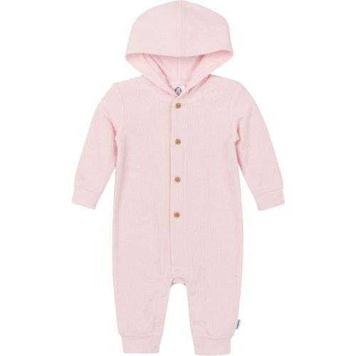 Gerber Baby Girls' Pink Hooded Romper, Pink, 0-3 Months