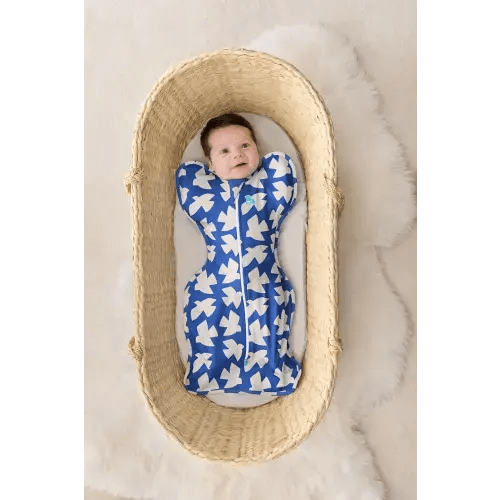 Swaddle Up™ 1.0 TOG Cotton Cobalt Paperbirds
