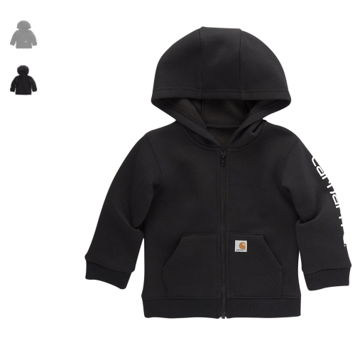 Carhartt Toddler Boys' Logo Zip-Up Long Sleeve Hooded Jacket | Boot Barn