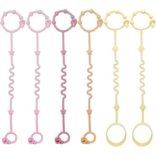 RTMOK Toy Straps for Baby,Silicone Setpacifier Clip,Applies to Car Seat Toy,Teether Toy,High Chair,Stroller Accessories,Baby Toy Clips,Cribs,Rocking Chair