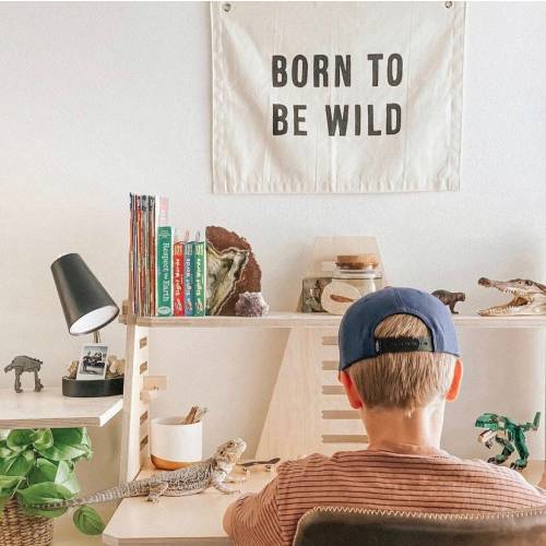 Born to be Wild Banner - Canvas Wall Flag | Wall Art for Nursery | Modern Kids Room Decor | Kids Banner | Canvas Banner | Wild Theme