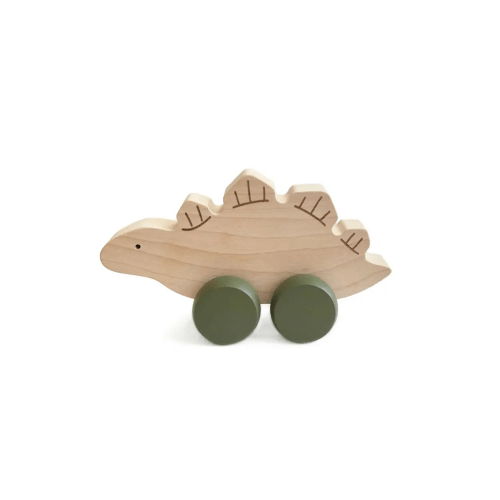 Stegosaurus Wooden Push Toy