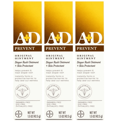 A+D Original Ointment Moisturizing Skin Protectant With Vitamins A & D Healing Skin Ointment 1.5oz (Pack of 3)