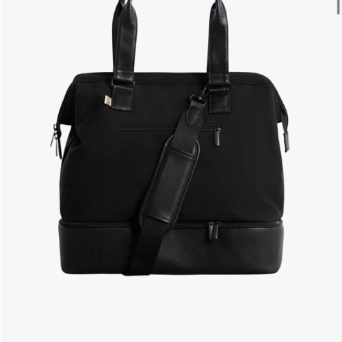 BÉIS 'The Mini Weekender' in Black - Black Travel Bag & Duffle Bag