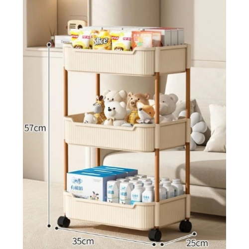 Mobile Storage Rack Trolley Kitchen Bathroom Bedroom Multi Storey Snacks Storage Rack with Wheels Organizer Home Accessories