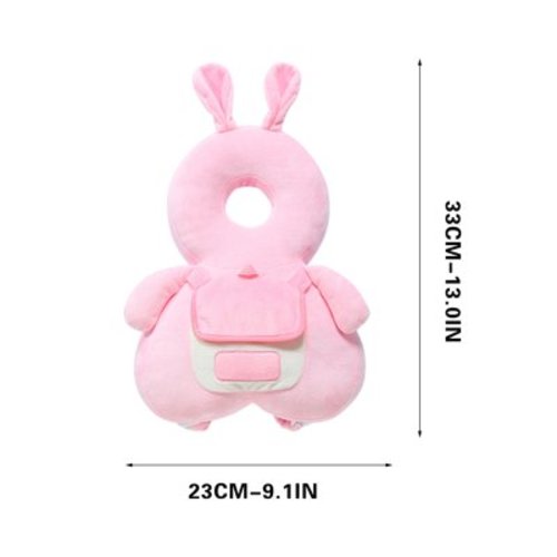 potrochi Toddler Baby Head Protection Cushion Backpack Wear, Baby Walker Head Protector, Soft & Comfortable, Cute Cartoon Design, Pink Butterfly