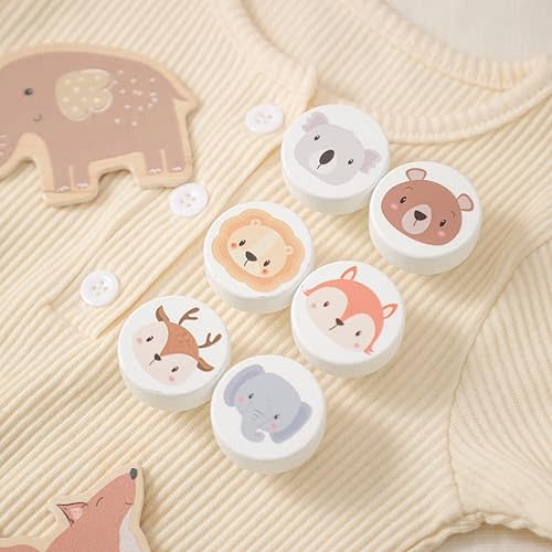 Wooden Animal Cabinet Knobs Decorative Wood Dresser Knobs with Screws Nursery Dresser Knobs for Kids Girls Boys Furniture Knobs Nursery Drawer Handles for Decor (6 Pack)