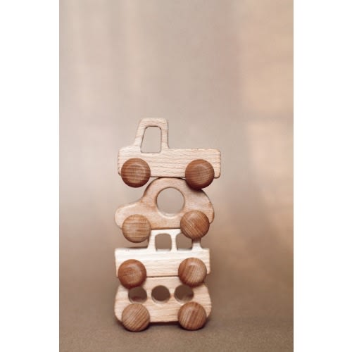 Set of 4 Wooden Cars - Etsy