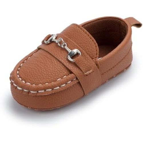 Sekantrol Baby Girls Boys Shoes,Infant Toddler Soft Sole Non Slip Flat Lazy Cute Loafers,Unisex Casual Oxford Dress Shoes