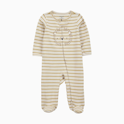 Carter's 2-Way Zip Cotton Sleep & Play Pajamas - Lion Striped, 6 M