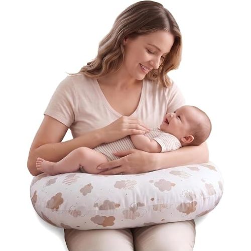 U-Shape Breastfeeding Nursing Pillow Set, 1 Insert and 2 Removable Covers