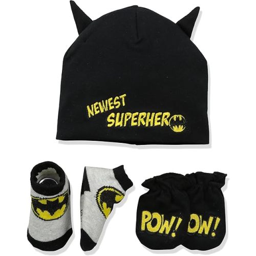 DC Comics Baby Boys Batman Take-Me-Home Set, Black, 0-3 Months