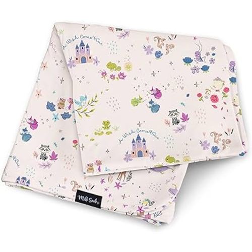 Milk Snob Disney A Wish Come True Baby Girl Swaddle Blanket, Soft Receiving, Security Bed and Play Blanket, Toddler and Infant Baby Bedding Registry and Shower Gifts, Newborn Essentials, 34" x 34"