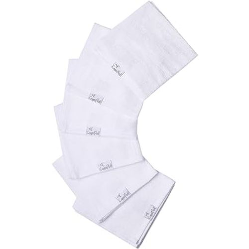 Copper Pearl 6 Ultra Soft Baby Bath Washcloths Premium Large Soft Dove (White) 11" x 11" Towels