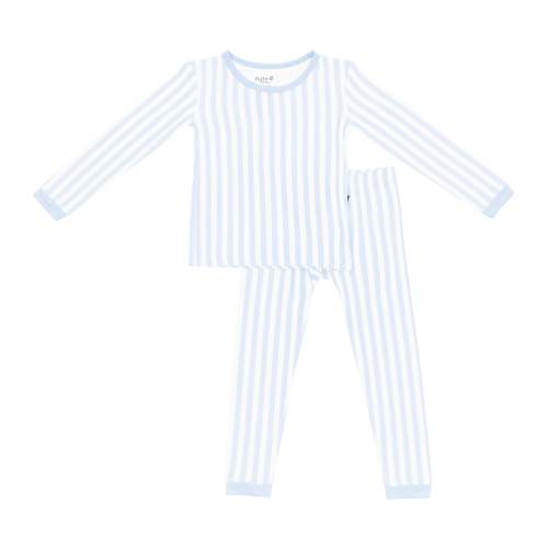 Long Sleeve Pajamas in Small Mist Stripe