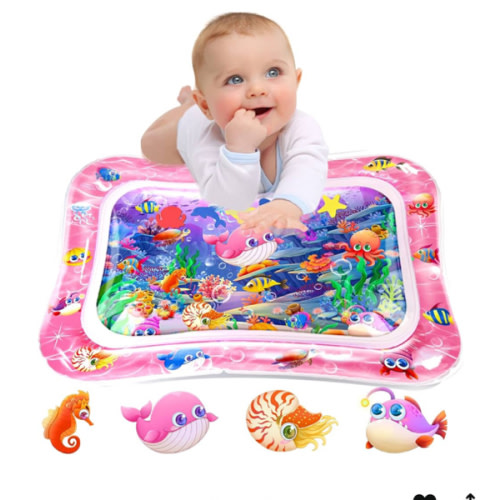 Infinno Tummy Time Mat Premium Baby Water Play Mat for Infants and Toddlers Baby Toys for 3 to 24 Months, Strengthen Your Baby's Muscles, Pink Theme Toys