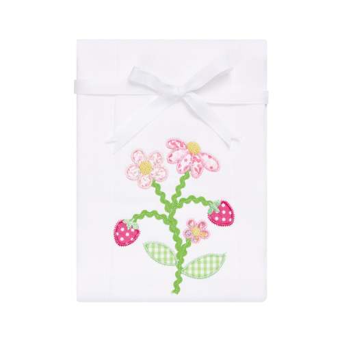 Strawberry Applique Burp
