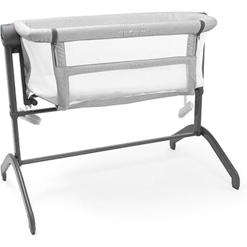 Baby Delight Beside Me Wink Bassinet | Bedside Sleeper | 7-Position Height Adjustment | Pebble Grey