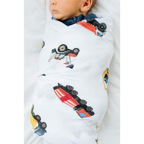 – Swaddle Blanket – Viscose Made from Bamboo Soft Baby Blanket for Baby Boy/Girl – Stretchy Newborn Baby Wrap – Nursery Receiving Blanket – Gender Neutral – 47” x 47” (Construction)