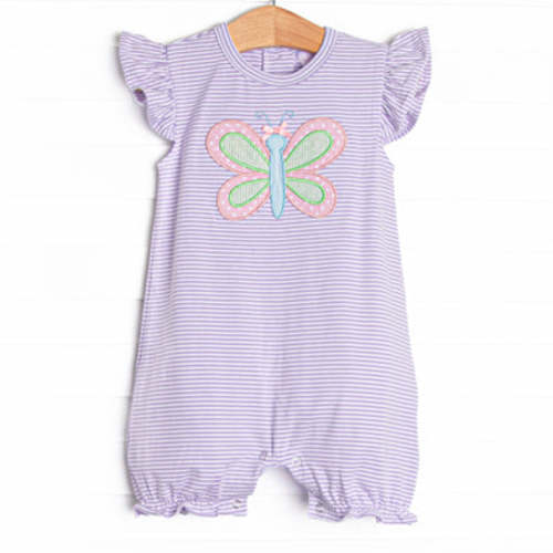 Wings in the Wind Applique Romper, Purple – Stitchy Fish