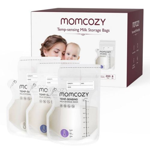 Momcozy Temp-Sensing Breast Milk Storage Bags - Clear - 200ct