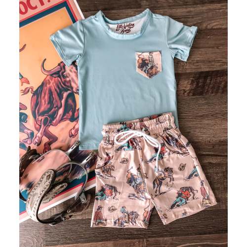 Vintage Rodeo Boys Short Set (Baby, Toddler, & Youth)