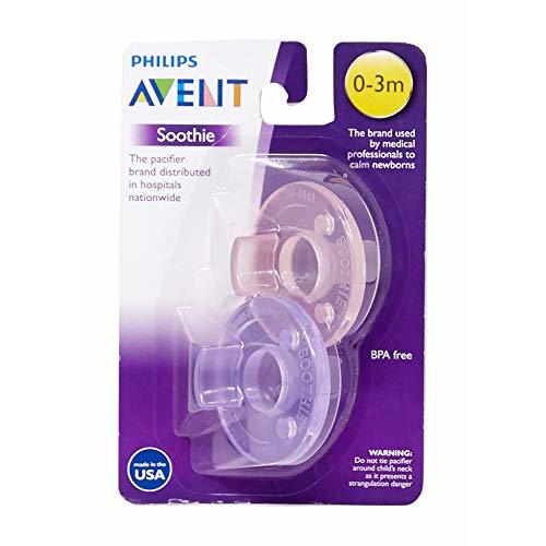 Philips Avent Soothie Pacifier, Pink/Purple, 0-3 Months, 2 Count