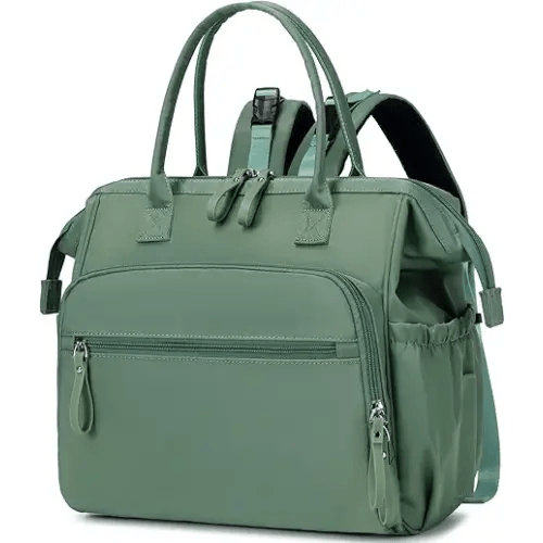 LORADI Large Diaper Bag Tote, 14 Pockets Stylish Baby Bag with Stroller Clips and 3 Insulated Pockets, Baby Shower Essentials