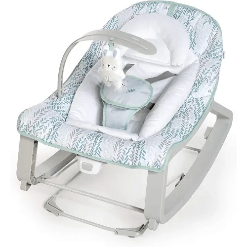 Ingenuity Keep Cozy 3-in-1 Grow with Me Vibrating Baby Bouncer Seat & Infant to Toddler Rocker, Vibrations & -Toy Bar, 0-30 Months Up to 40 lbs (Spruce)