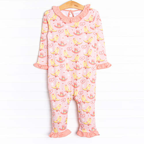 Giddy Up Gal Ruffle Romper, Pink
      
      
      
        –
        Stitchy Fish