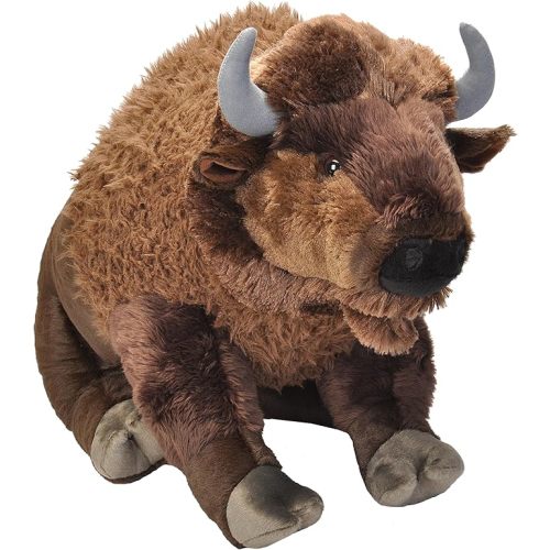 Wild Republic Jumbo Bison Plush, Giant Stuffed Animal, Plush Toy, Gifts for Kids, 30 Inches