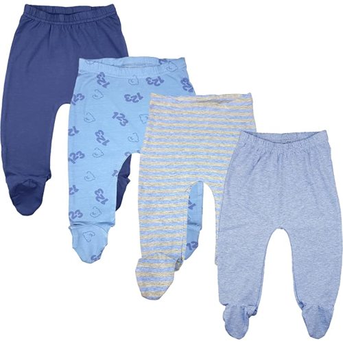 123 Bear Baby Soft Cotton Spandex Pants with Feet