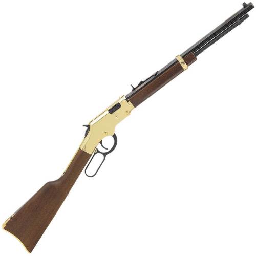 Henry Golden Boy Compact 22 Long Rifle Polished Brass/Blued Lever Action Rifle - 16.25in