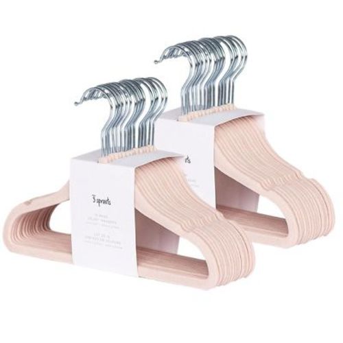 3 Sprouts Kids & Baby Velvet Hangers 30 Pack - Pink