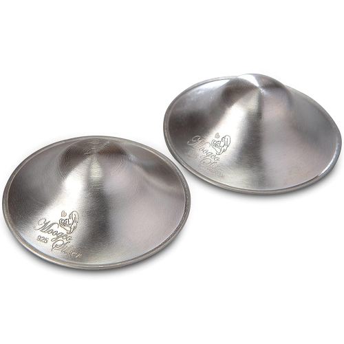The Original Silver Nursing Cups - 925k Nipple Cups - Nipple Shield for Nursing Newborn - Silver Nipple Covers Breastfeeding