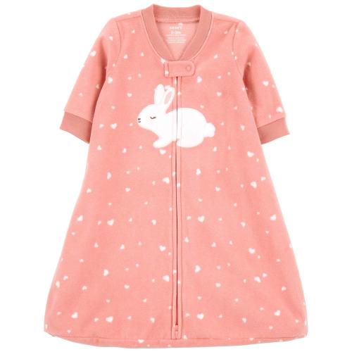 Baby 2-Way Zip Fleece Sleep Bag - Style,Pink