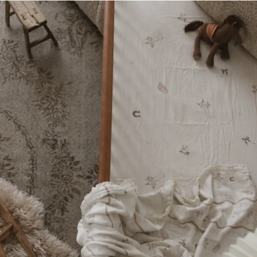 Vintage Country- Cowgirl Muslin Crib Sheet