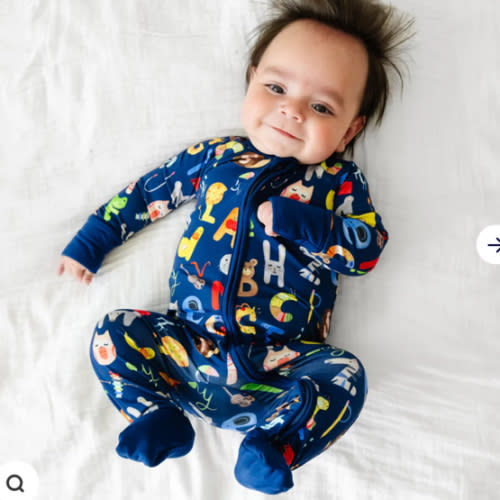 Navy Alphabet Friends Zippy - Little Sleepies