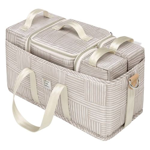 Petunia Pickle Bottom Inter-Mix Deluxe Kit | Baby Diaper Caddy Organizer | Keep Everything Organized in Diaper Bag, Stroller, or Nursery - Checker Stitch