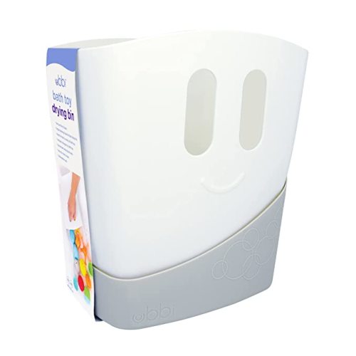 Ubbi Freestanding Bath Toy Organizer Bath Caddy with Removable Drying Bin and Scoop for Toddlers and Baby, Gray - Grey Drying Bin