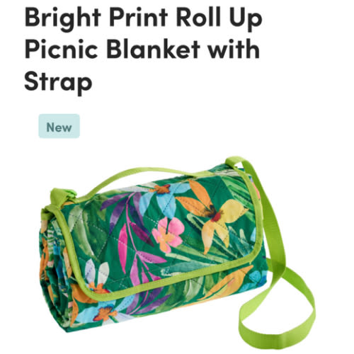 Jungle Blossom : Roll Up Picnic Blanket