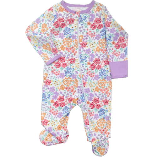Wonder Nation Baby Gender Neutral Zip Front Footed Sleep N Play Pajamas, Sizes Preemie-6/9 Months