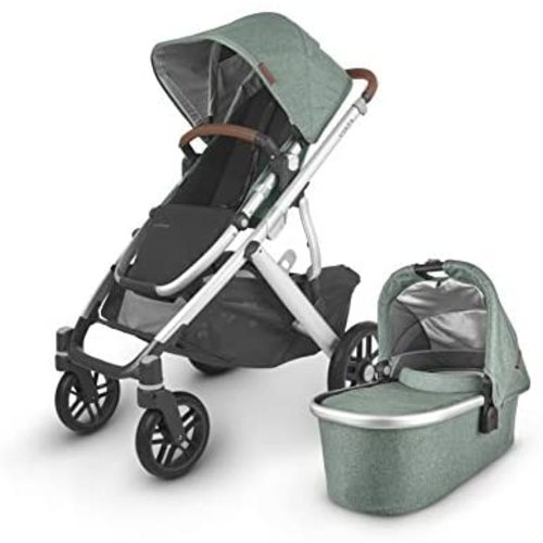 UPPAbaby VISTA V2 Stroller - EMMETT (green melange/silver/saddle leather)